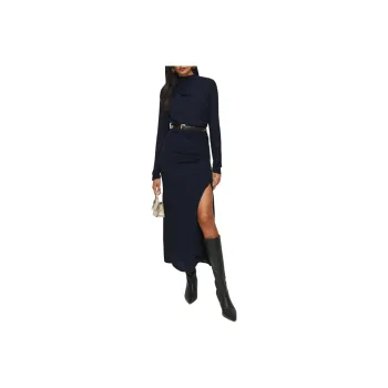 REFORMATION Tilda Dress Long-Sleeved Dresses Women's Marine Blue