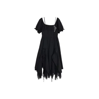 SETIROM Short Sleeved Dress Women's Black