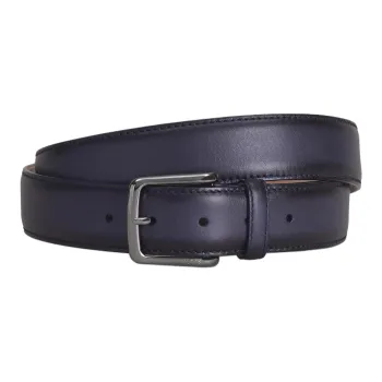 TOD'S Leather, Metal Leather Belts Unisex Blue 3.6CM