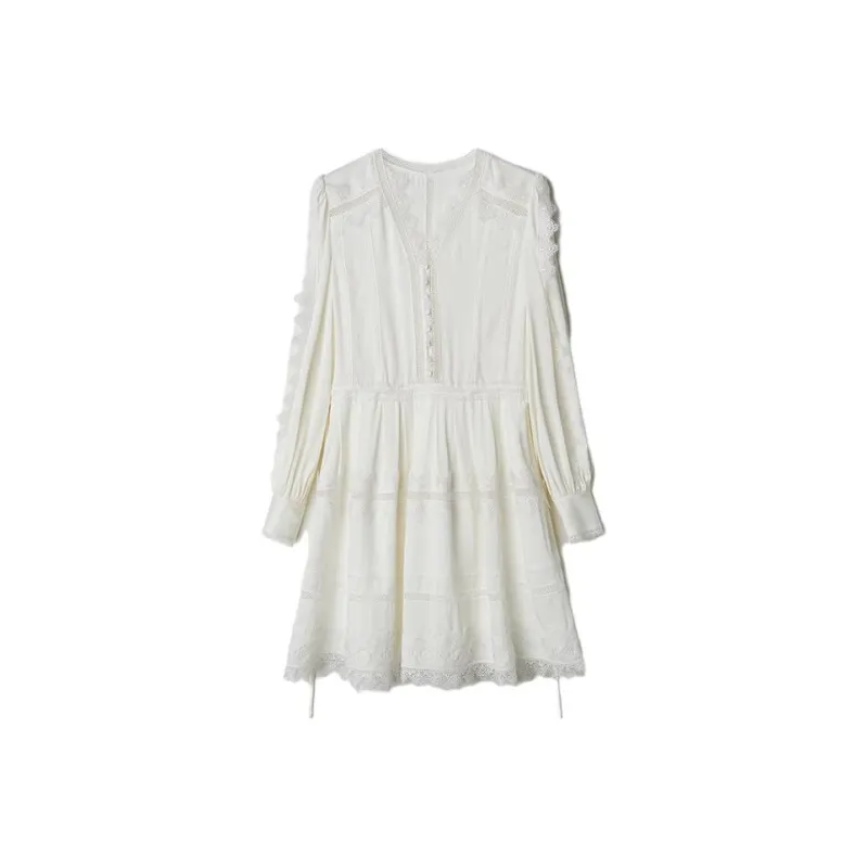 Dimple Hsu Long-Sleeved Dresses Women's Ecru-0