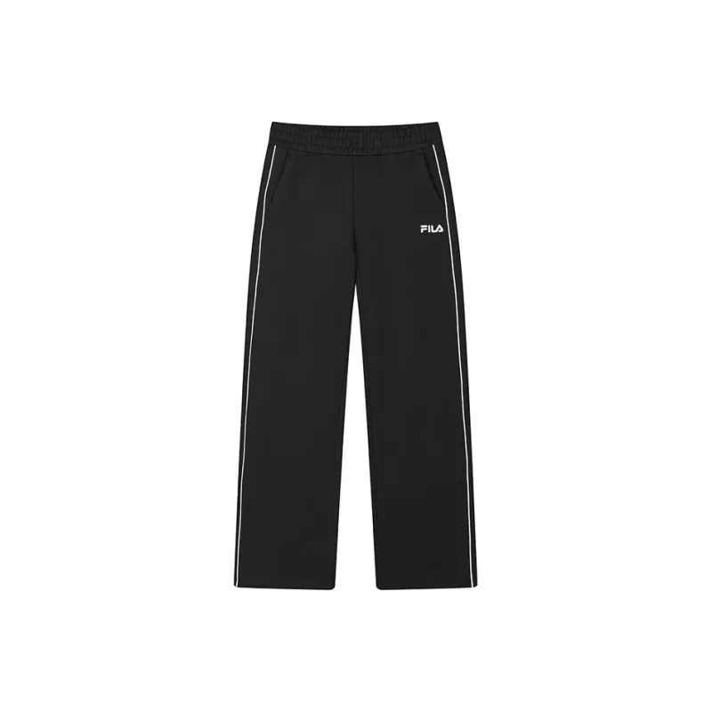 FILA Knitted Sports Pants Women's Jet Black-0