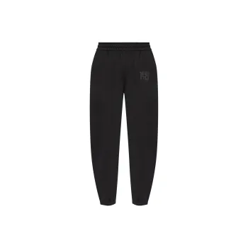 Alexander Wang Essential Terry Classic Puff Paint Logo Sweatpant Black