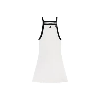 COURREGES Buckle Detailed Halter Neck Dress