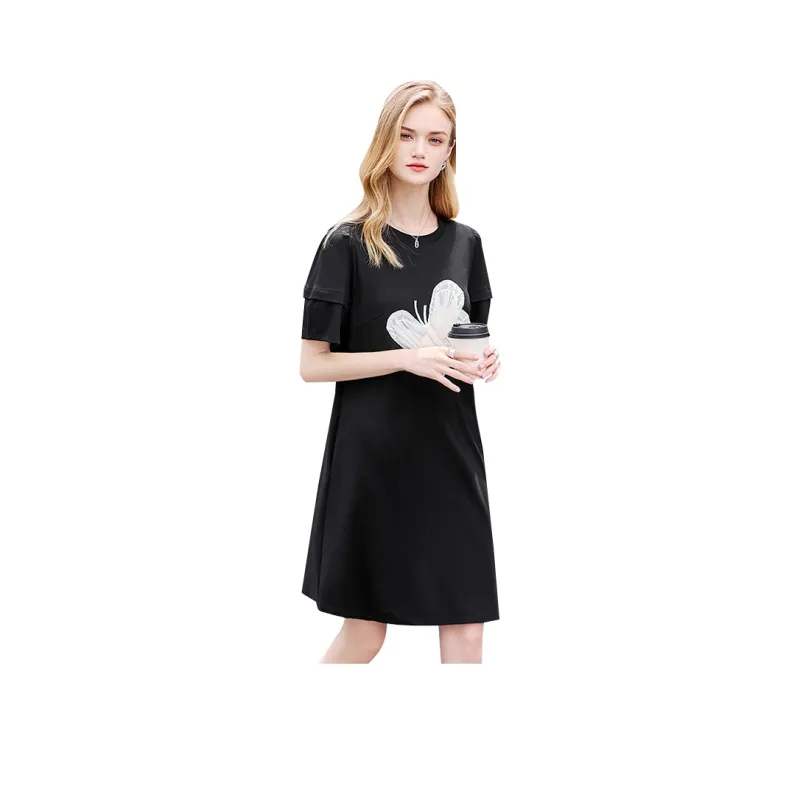 TOUCH Short Sleeved Dresses Women's Black-0