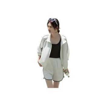 XWI Casual Suit Women's White With Dark Green Accents