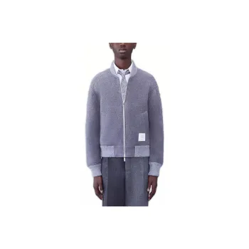 THOM BROWNE Logo Patch Zipped Bomber Jacket