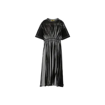 Onitsuka Tiger PRINTED SS25 Short Sleeved Dresses Women's Heather Gray/Black