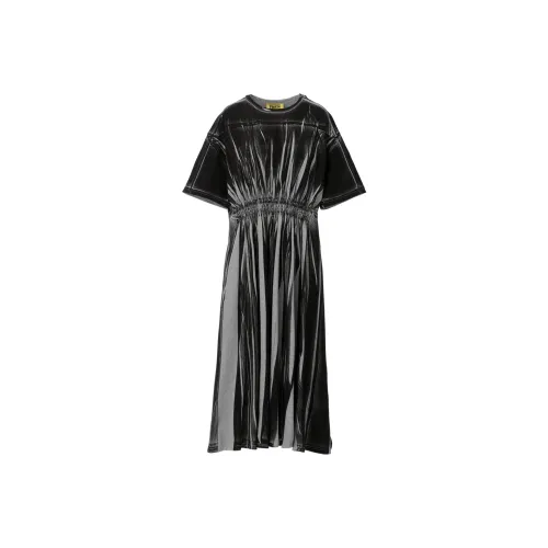 Onitsuka Tiger PRINTED SS25 Short-Sleeved Dresses Women's Heather Gray/Black