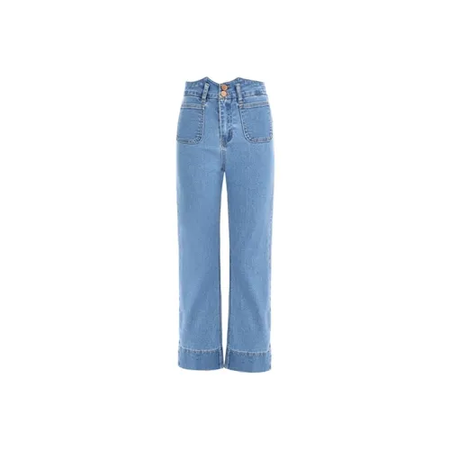 Wen Shan Jeans Women's Light Blue
