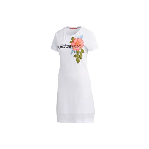 Adidas Neo Short Sleeved Dresses Women's White