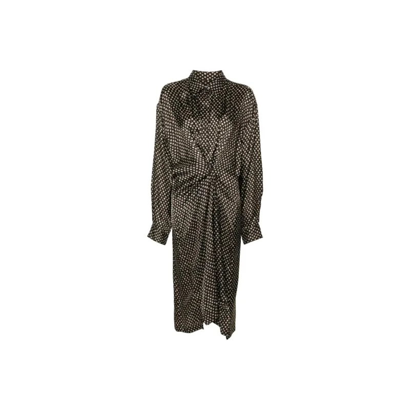 DRIES VAN NOTEN Long Sleeved Dress Women's Brown-0