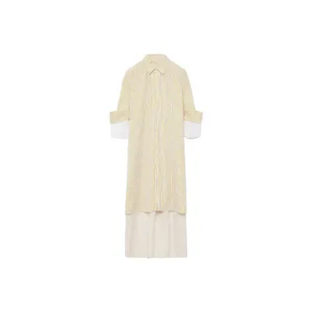 LOEWE Striped Turn Up Shirt Dress