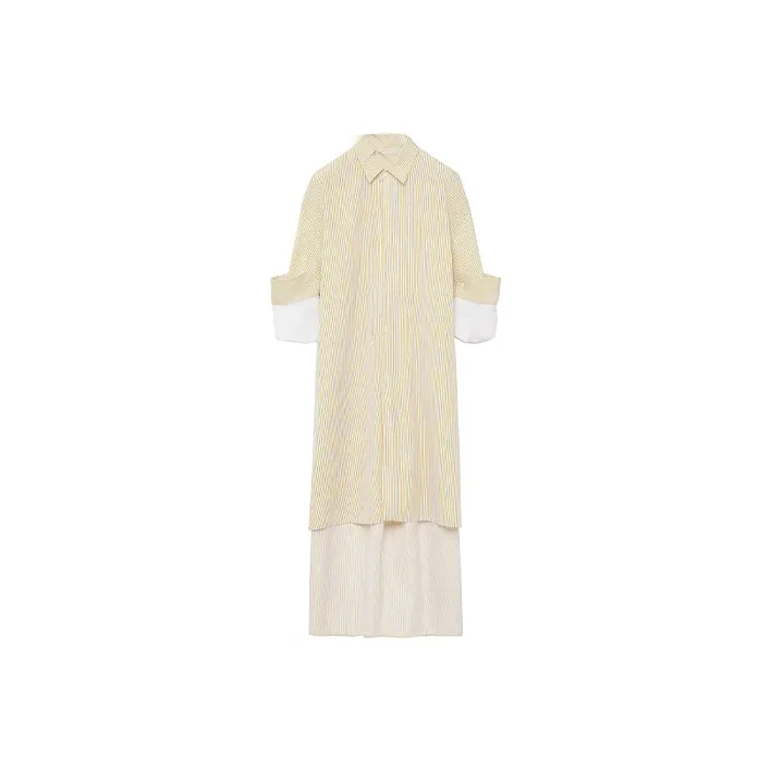 LOEWE Striped Turn Up Shirt Dress-0