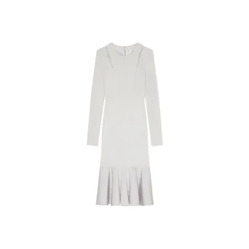 GIVENCHY FW23 Long-Sleeved Dresses Women's Pearl Gray