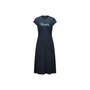 PEACEBIRD Short Sleeved Dress Women's Salute Blue
