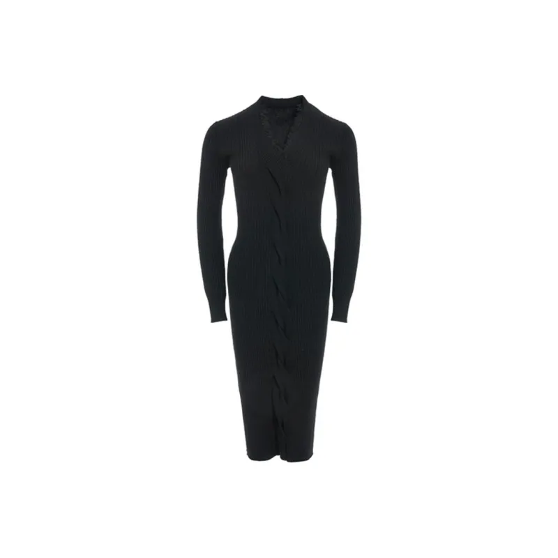 BESIONIA FＷ23 Long Sleeved Dresses Women's Black-0