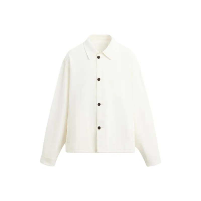 ZARA Jackets & Coats Men's Raw White-0