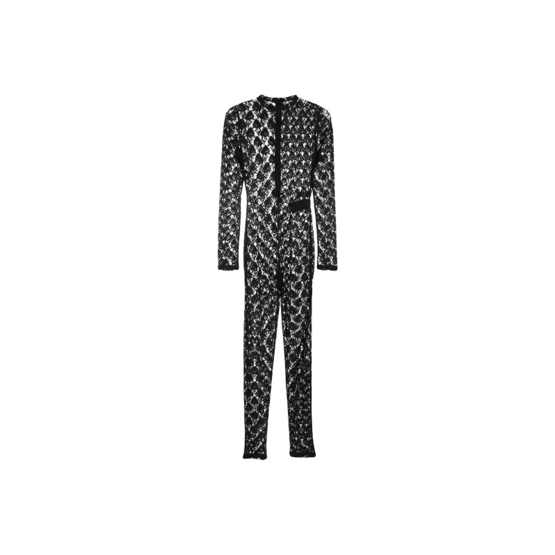 HERON PRESTON Lace-detail Jumpsuit-0