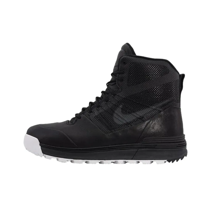 Nike Lunar Terra Arktos Anti Slip Wear Resistant High Top Outdoor Shoes Unisex Black-0