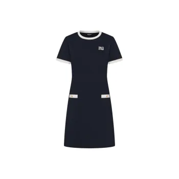 Biyin Leufen Stretch Wrinkle Resistant Collection Short Sleeved Dress Women's 25 Navy Blue