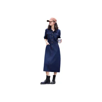 Demana Short Sleeved Dresses Women's Denim Blue