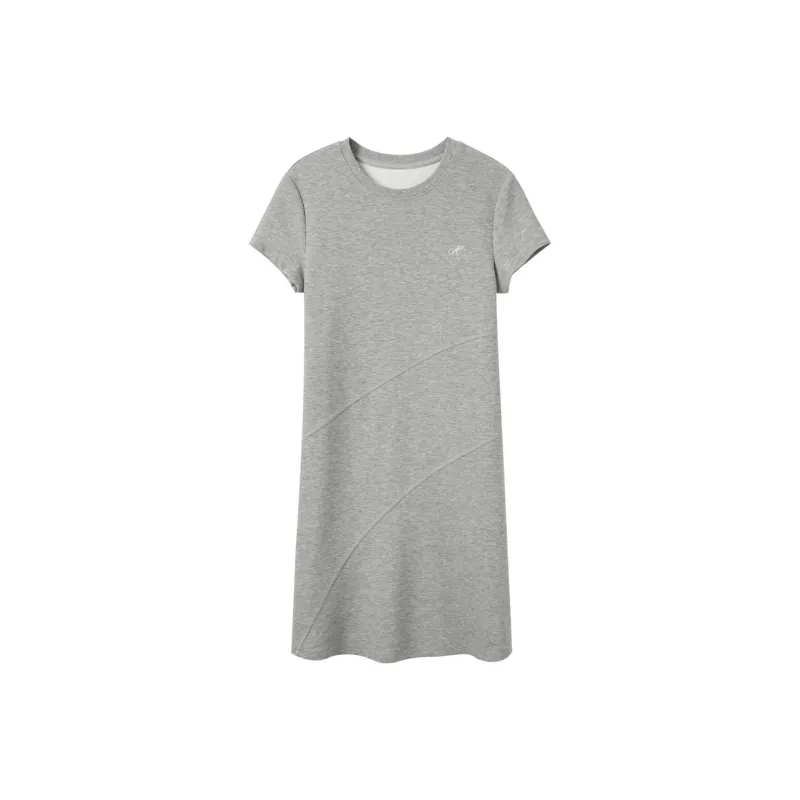 3COLOUR Short Sleeved Dress Women's Stone Gray-0