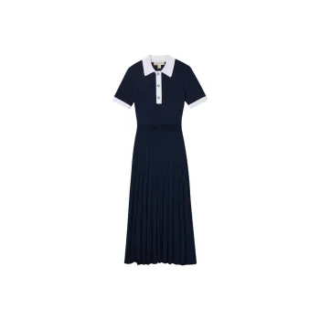 MICHAEL KORS SS23 Short Sleeved Dress Women's Navy Blue