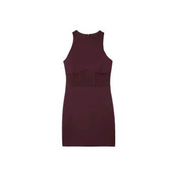 GUESS Mini Robe En Scuba Éco Brenda Sleeveless Dress Women's Red