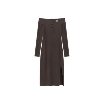 CHUU Long Sleeved Dress Women's Carbon Gray
