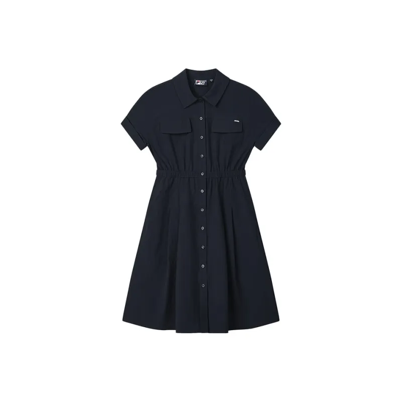 FILA Short Sleeved Dresses Women's Legend Blue-0