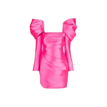 Solace London Marcela Oversized-bow Minidress