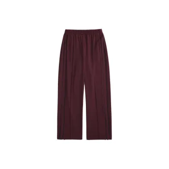 Abercrombie＆Fitch Knitted Sports Pants Women's Burgundy