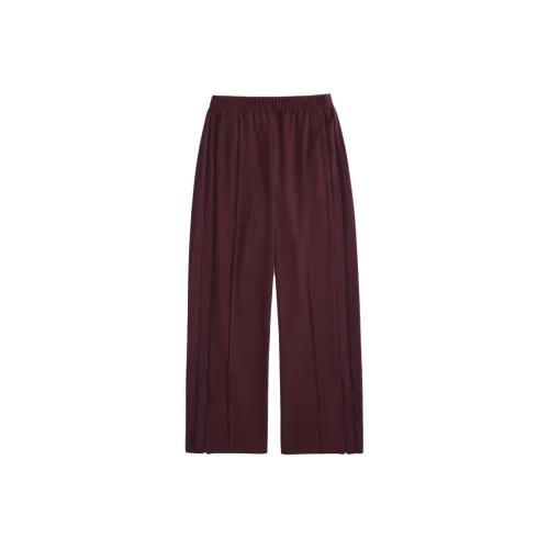 Abercrombie＆Fitch Knitted Sports Pants Women's Burgundy