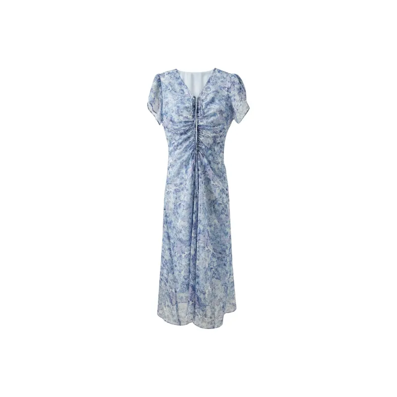 3COLOUR Short Sleeved Dress Women's Sky Blue-0
