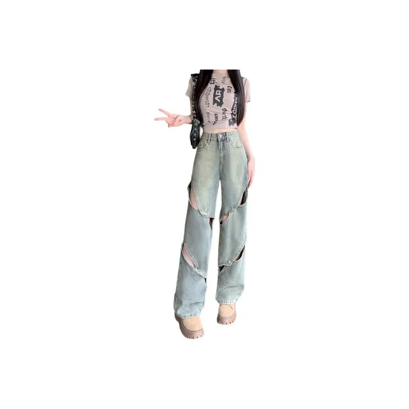Flowers In Water Jeans Women's Vintage Blue-0