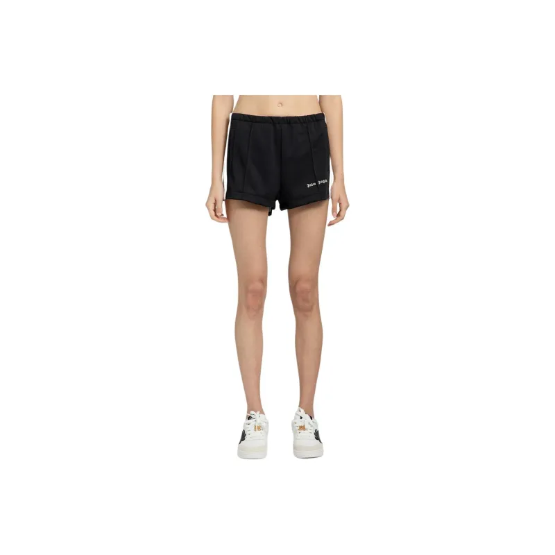 PALM ANGELS Logo Embroidered Track Shorts-0