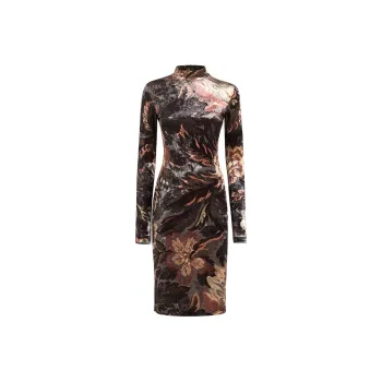 ETRO Printed Chenille Midi Dress