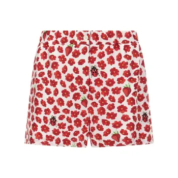 VERSACE Floral Printed Elasticated Waistband Shorts