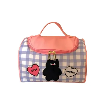 Love Of Wormwood Large Capacity Good Looking Packable Fresh Sweet Style Portable Waterproof Kitten Bag Makeup Bags