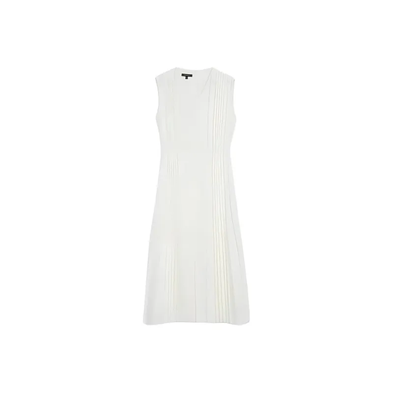 Yiner Sleeveless Dress Women's Cream White-0