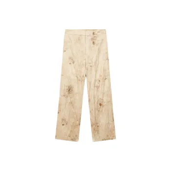 Massimo Dutti Casual Pants Women's Beige Yellow
