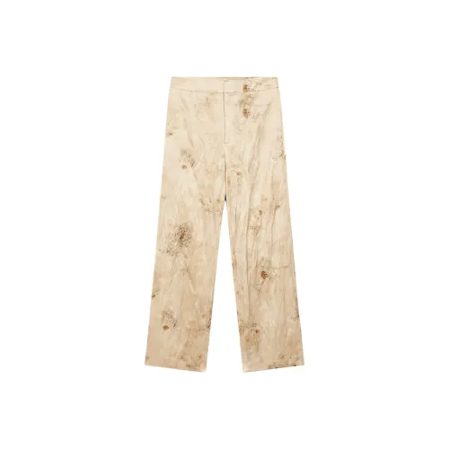 Massimo Dutti Casual Pants Women's Beige Yellow