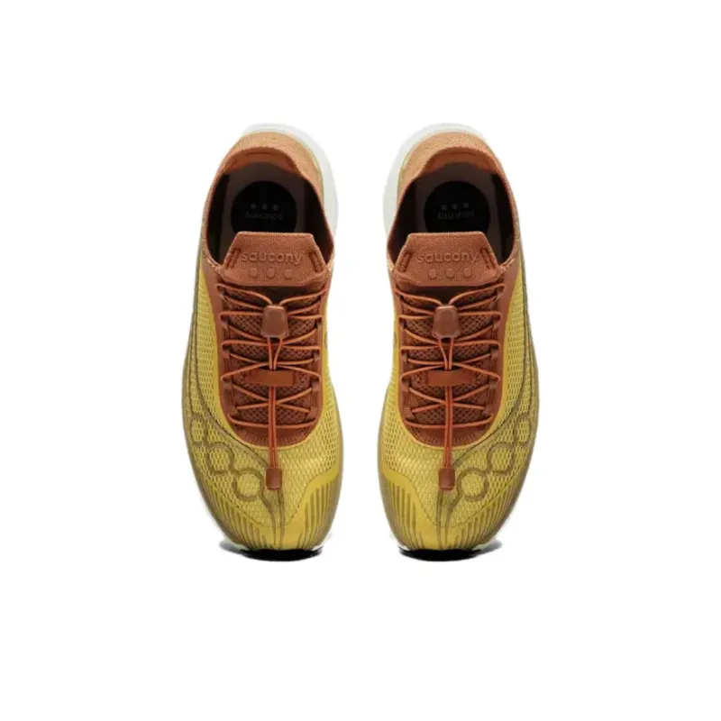 Saucony SILO Collection Anti Slip Wear Resistant Low Top Casual Running Shoes Unisex Yellow Brown-3