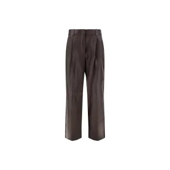 Zimmermann Illustration Wide-Leg Leather Pants