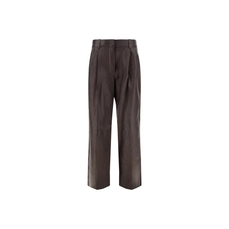 Zimmermann Illustration Wide-Leg Leather Pants-0