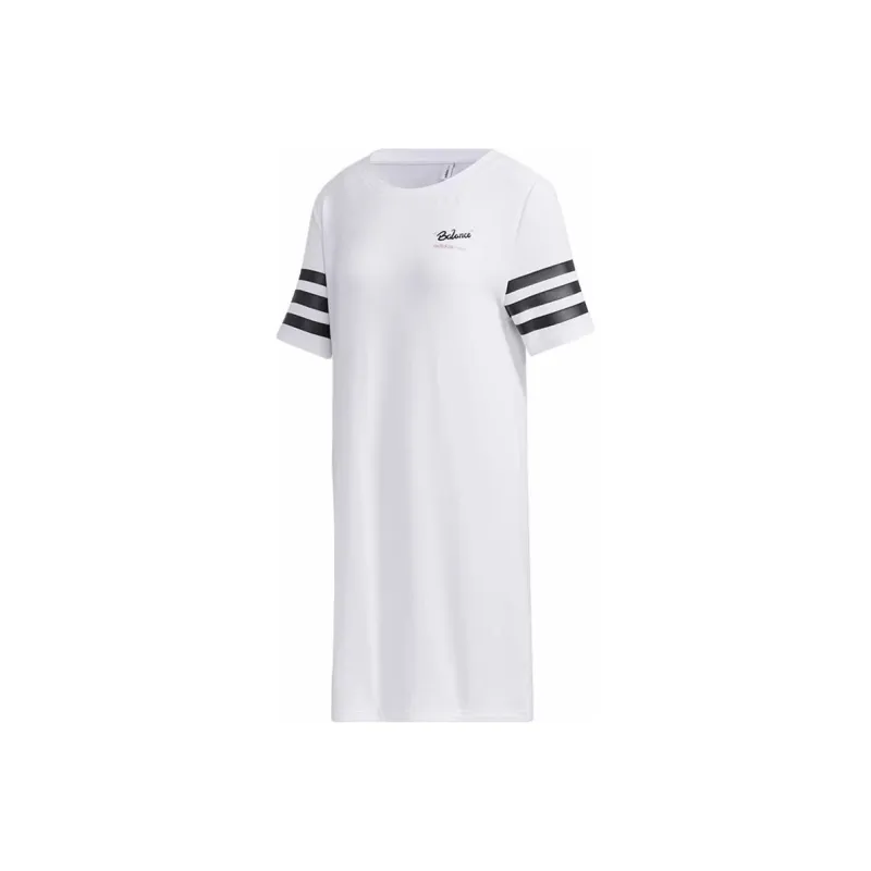 Adidas Neo Short Sleeved Dresses Women's White-0