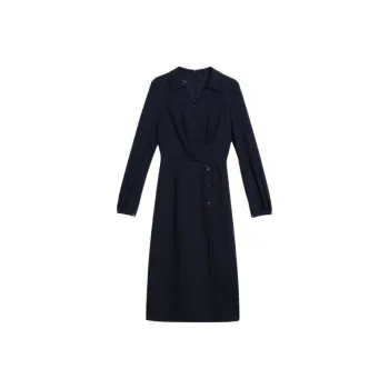 Yiner Long Sleeved Dresses Women's Navy Blue