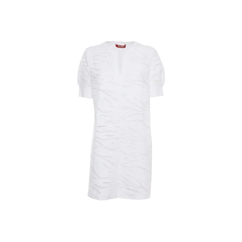 MaxMara Studio Short Sleeved Dress Women's White-0