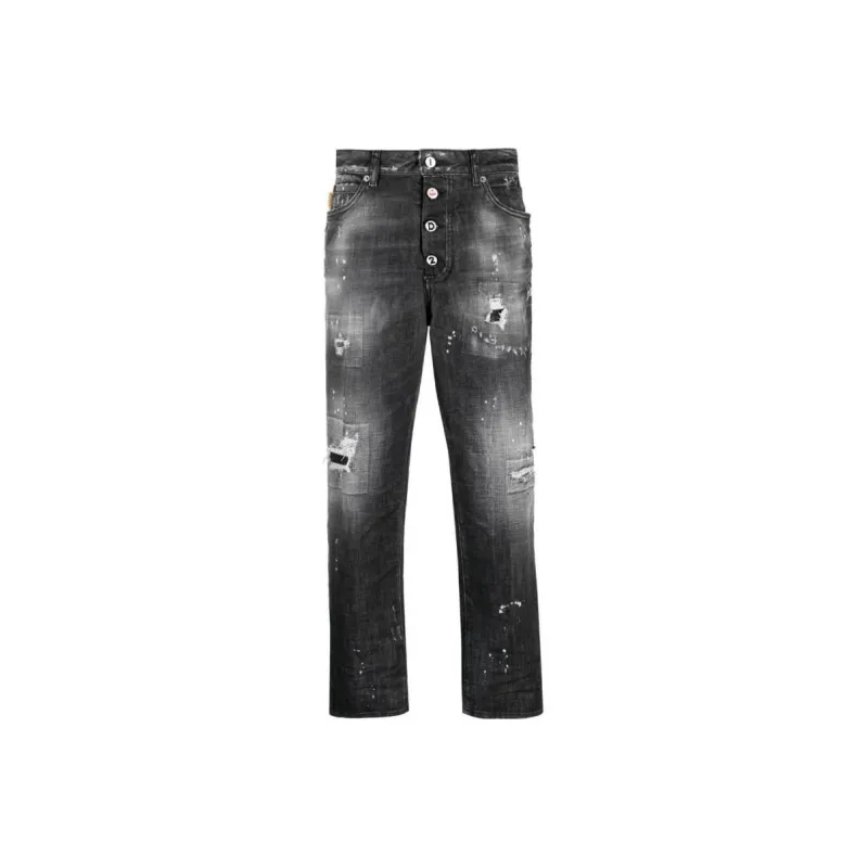 DSQUARED 2 Paint Splatter Effect Distressed Jeans-0