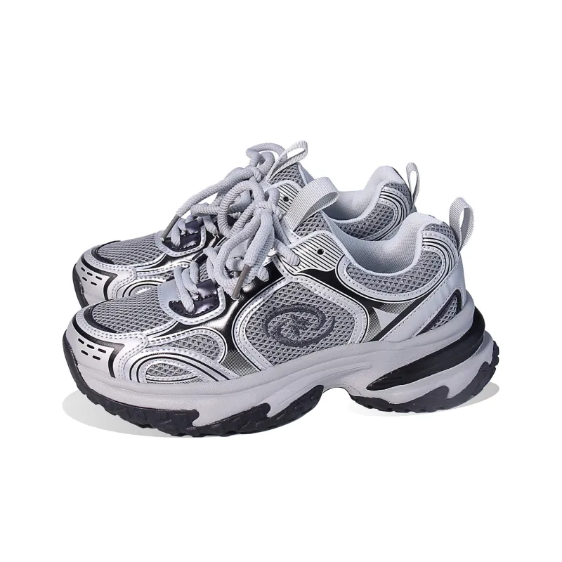 BPLB Slip Resistant, Abrasion Resistant, Breathable Low Top Chunky Sneakers Unisex Dark Gray-1
